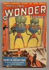 Thrilling Wonder Stories Pulp Aug 1940 Vol. 17 #2 GD/VG 3.0 TRIMMED picture