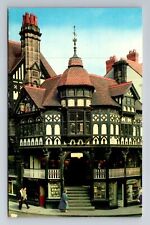 Chester-England, The Rows, Antique, Vintage Souvenir Postcard picture