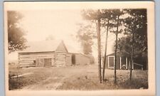 PIONEER LOG CABIN ladysmith wi real photo postcard rppc wisconsin history picture