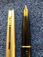 PLATINUM P200 VINTAGE FOUNTAIN PEN FROSTED HIGH GLOSS 18K GOLD EF MANIFOLD NIB picture