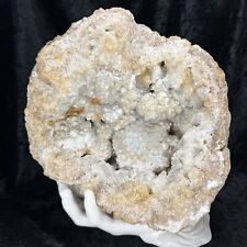 8-1/2” Geode Natural Blue Grey Botryoidal Chalcedony Crystal Quartz Agate 8.9Lb picture