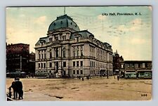 Providence RI-Rhode Island, Panoramic View City Hall, Antique Vintage Postcard picture