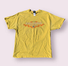 Vintage HARLEY DAVIDSON Gettysburg PA Flaming Yellow Battlefield T-Shirt USA XL picture