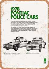 METAL SIGN - 1978 Pontiac Police Cars Vintage Ad picture