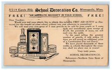 1921 First Aid Kit, School Decoration Co. Minneapolis Minnesota MN Postcard picture