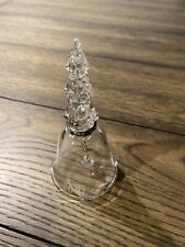 Emerald Green paved Jewels Lennox 2001 Lead Crystal Bell Christmas and tree top picture