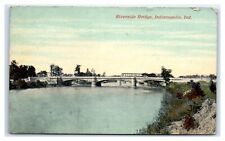 c1910s Indianapolis, IN Postcard-  RIVERSIDE BRIDGE INDIANAPOLIS IND picture