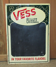 Vintage 1957 VESS COLA Embossed Sign Cafe Menu Board ~ SUPER RARE~ LQQK ~ WOW picture