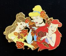 JUMBO DISNEY SHOPPING PIN LE 300 ARIEL BELLE CINDERELLA FALL LEAVES NOC picture