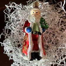 Merck Family’s OWC Glistening Santa  5”x2.5”x2.5” #40249 NEW Tags picture