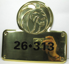 MGM GRAND LAS VEGAS OLD LION IMAGE Brass Room Number Plate Plaque Vintage (A) picture