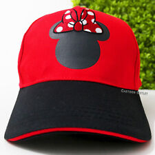 Disney Minnie Mouse Cap Hat Embroidered Bow Women's Red Baseball Cap New Lady picture