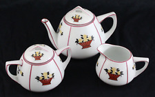 Vintage Union T Czecho-Slovakian Bone China Tea Pot, Creamer & Sugar Bowl picture