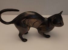 Vintage Bronze Siamese Cat Figurine  Decor picture