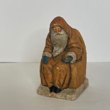 Silvestri Santa Carved Wood Resin Collectible Signed A Costanza Painted Vintage. picture
