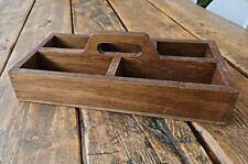 Vintage Antique Wooden Tool Tray Compartment Box Handmade Joiners Tradesman picture