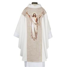 Ornate Printed Risen Jesus Christ Chasuble and Stole for Church 51 In picture