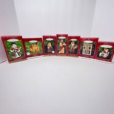 Vintage Hallmark Keepsake Ornaments Christmas Lights Music Santa Magi Lot of 7 picture