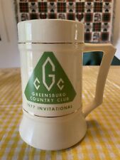 Large Vtg 1977 Greensburg CC Invitational Ceramic Beer Stein Mug 6.25