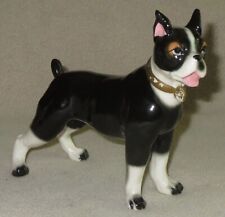 Vintage Boston Terrier  Porcelain Figurine - with Collar Loop picture