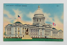 State Capitol Little Rock Arkansas Postcard Linen Unposted picture