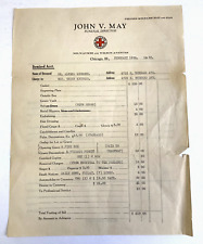 1932 Funeral Home Invoice Chicago Illinois Milwaukee Avenue John V May 30s picture