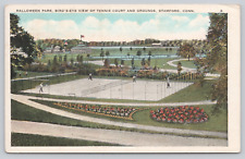 Halloween Cummings Park Tennis Court & Grounds, Stamford CT Aerial View Postcard picture