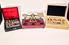 Vintage S Mordan & Co London Brass Postal Scale With 2 Sets Of Weights picture