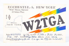 1947 Amateur Ham Radio QSL Card Rochester NY W2TGA Walt Howse picture