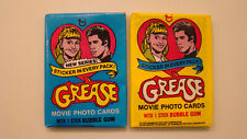 1978 TOPPS GREASE MOVIE TRADING CARDS SEALED WAX GUM PACK - ONE YELLOW, ONE BLUE picture