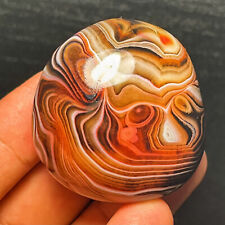TOP 76G Natural Polished Silk Banded Lace Agate Crystal Stone Madagascar L264 picture