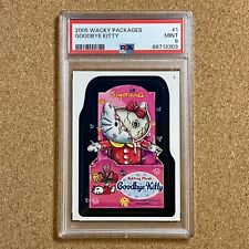 GOODBYE KITTY #1 2005 Wacky Packages Hello Kitty Spoof Card PSA 9 MINT picture