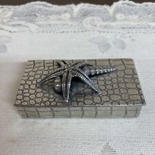 VINTAGE CIPOLLA FOR NEIMAN MARCUS PEWTER SEA STARFISH TRINKET BOX picture