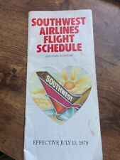 Southwest Airlines Vintage Flight Schedule July 1979 picture