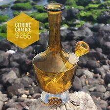 Vintage Handblown Golden Glass Upcycled  Decanter Bong picture