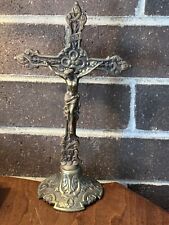 ORNATE ANTIQUE 19 CENTURY Made In England CRUCIFIXES CROSS JESUS picture