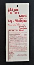 1939 vintage PRR POSTER TIMETABLE EXCURSION broadside City of Philadelphia Tour picture