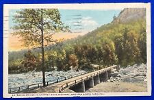 Vintage 1958 Entrance Bridge Chimney Rock Highway North Carolina Postcard Posted picture