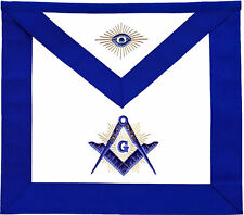 Masonic Master Mason Blue Lodge Apron With Radiant G (%100 Lambskin) HAND EMBROI picture