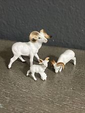 Vintage Bone China Goat Family Miniature Figurines Set of 3 picture