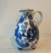 Vintage Blue and White Ceramic Chinoiserie Soy Sauce / Olive Oil Cruet picture