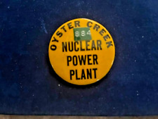 Unique/Vtg Oyster Creek (NJ) Nuclear Power Plant Yellow Badge - 2
