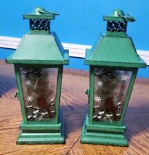 Happy Holidays Cardinal Light Up Lanterns Lot Of 2 picture