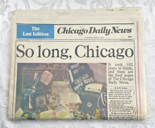 Vintage Chicago Daily News Last Edition Final Issue So Long Chicago March 4 1978 picture