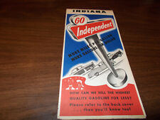 1955 Independent Service Stations Indiana Vintage Road Map picture