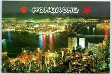 Postcard - Bird's-eye view of whole of Kowloon by night - Hong Kong, China picture