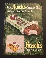 1950’s Brach’s Candy Chocolate Mint Bar Colored Magazine Ad picture
