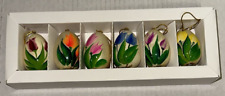 Lavrovo Flowers Spring Theme Easter Set x 6 Hand Painted Wooden Eggs 2
