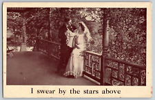 Postcard~ Love & Romance~ Wedding Scene~ Bride & Groom~ By The Stars Above picture