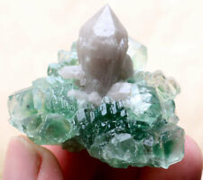 44.9g  NATURA Transparent Green Cube FLUORITE Crystal Mineral Specimen/China picture
